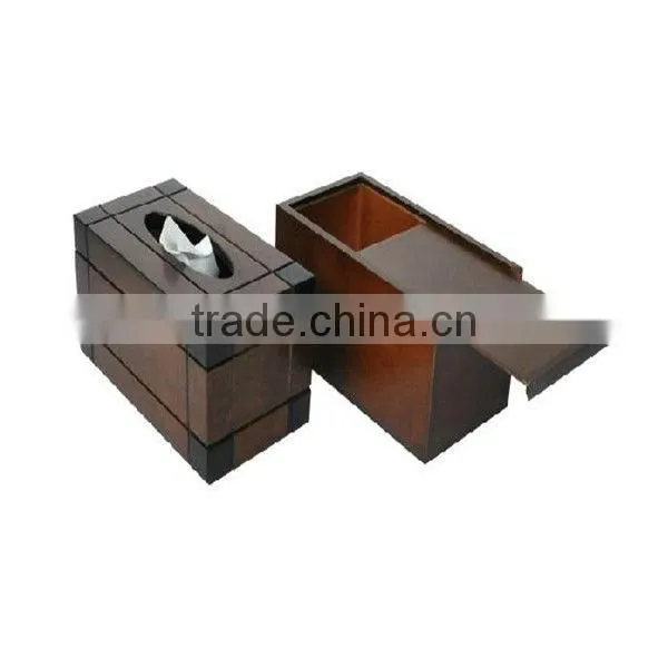 wooden tissue box