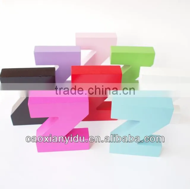 Decorating Wood Letter*9*2.5CM on Sales 9 colour Fancy Wedding Decoration