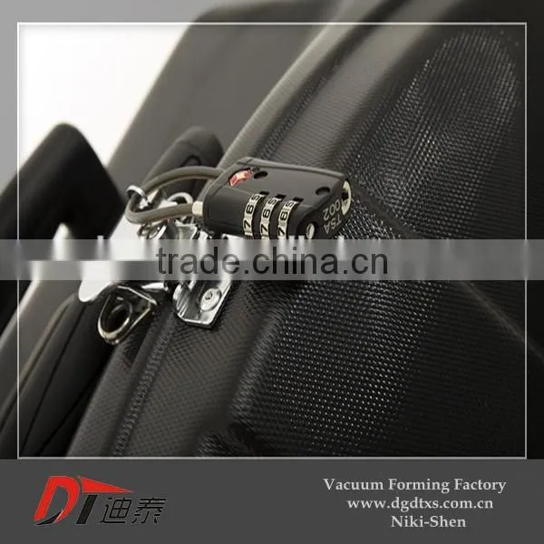 Unique design of oval ABS for plastic suitcase ormi and OEM Package