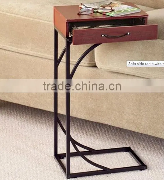 Metal Sofa Side Table with Drawer Coffee side table
