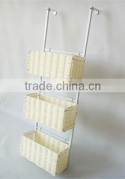 Upton Home Burnet White Over-the-Door 3-tier storage basket set