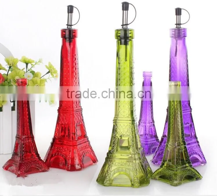 The Eiffel tower shape nice glass refined oil bottles