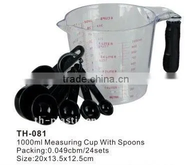 plastic measuring container cup and container
