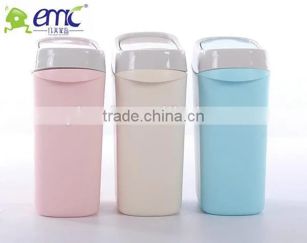 emc plastic mini trash can, mini trash can with cover