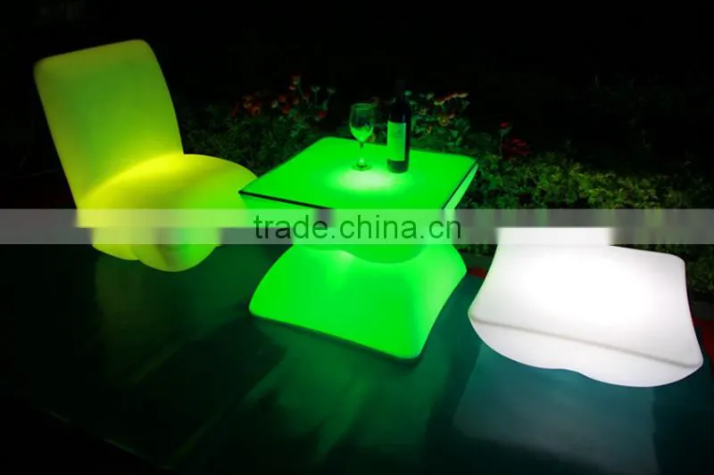 Modern fashion design Luxury L shape led bar sofa, led illuminated furniture