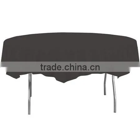 PEVA/EVA Plastic Table Cloth Round Black