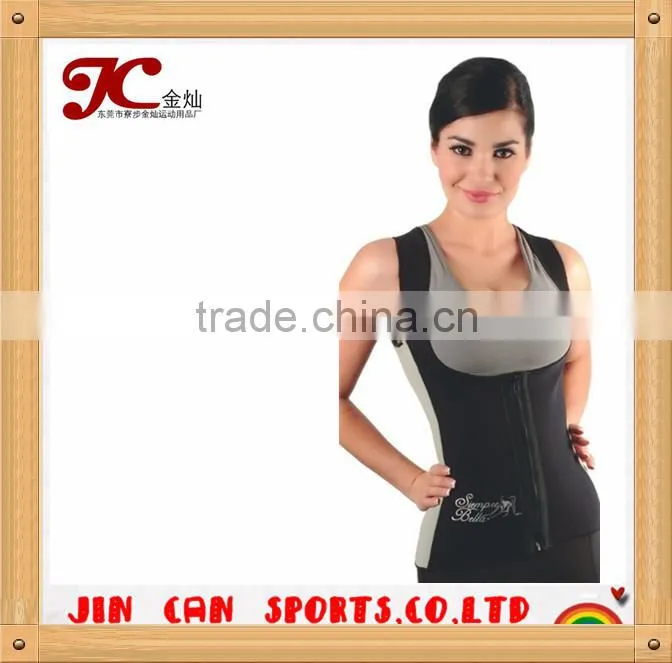 neoprene sweat body shaper corset vest with sleeves