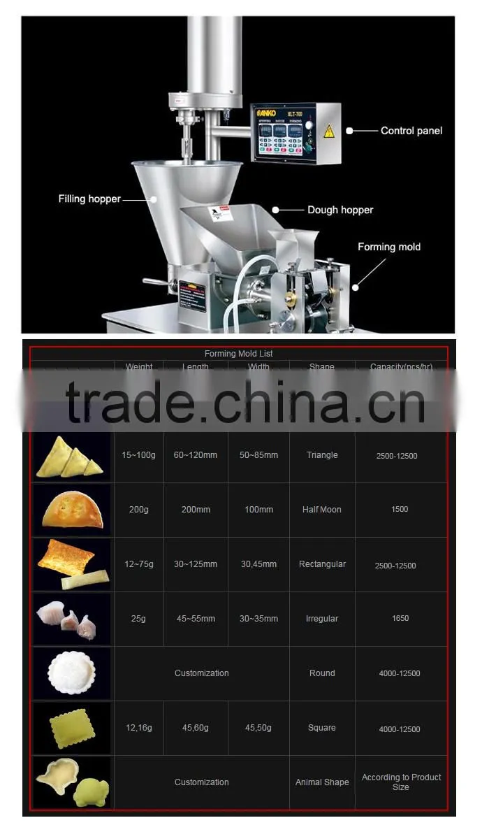 Anko scale mixing freezing extrusion apple pie making machine