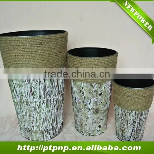 Tree design iron garden flower pot