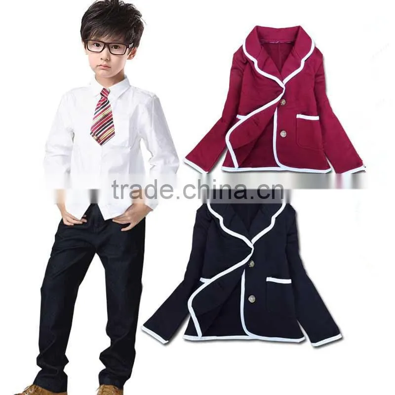 New fashion 100% cotton primary school uniform designs