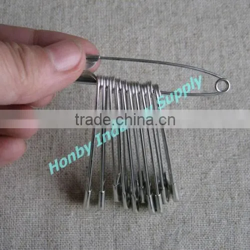 HONBY Wholesaled Alloy Plated 55mm Bunched Safety Pins