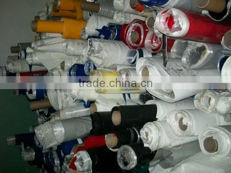 China cheap pvc coated tarpaulin stocklot mixed colour at good quality