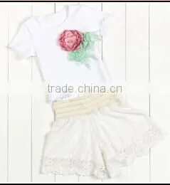 2017 Kids Stocks Cute baby Girl Summer Sleeveless2 Pcs Baby Clothes/ Clothing