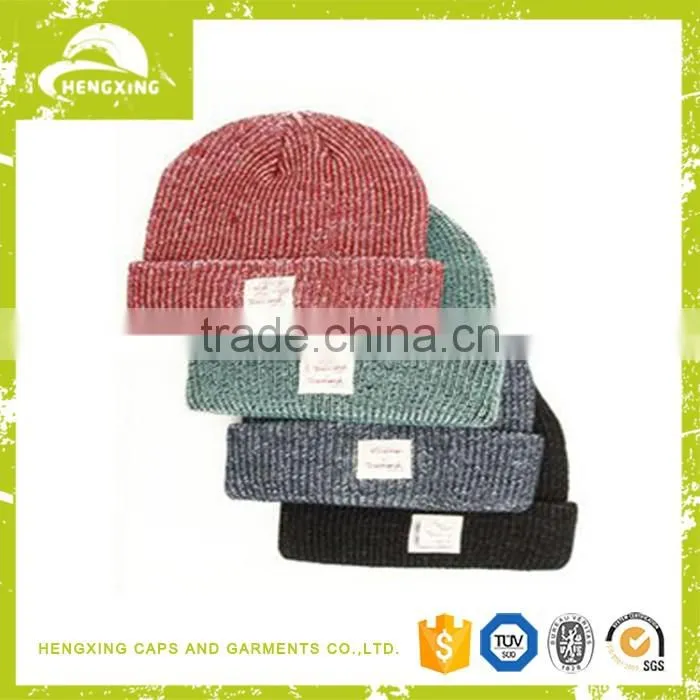 custom acrylic beanies with cuff woven label slouch custom made beanie