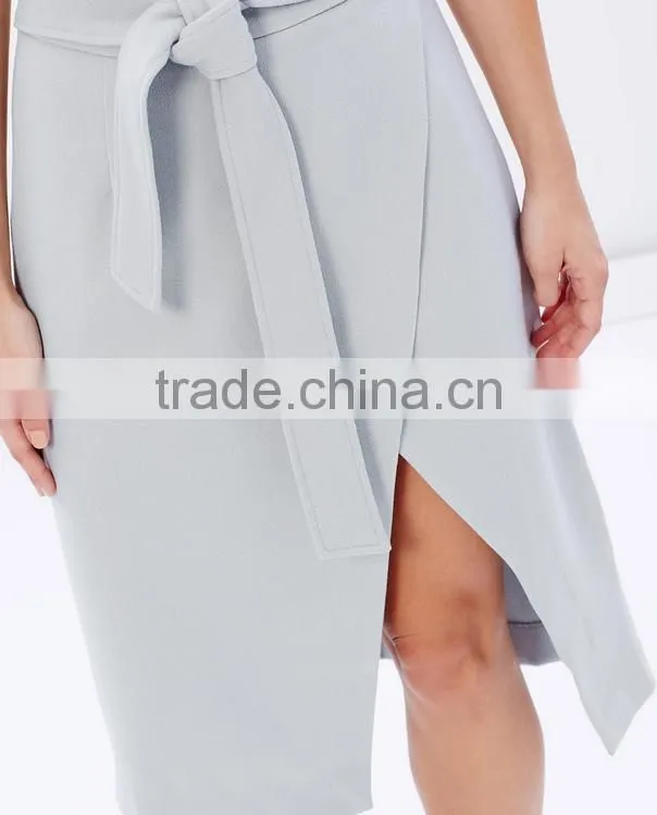 Latest designs ladies slitted front short skirt