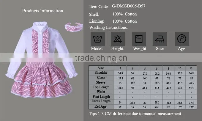 spanish baby wear two piece dress