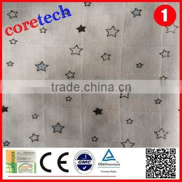 Anti-bacterial breathable organic cotton gauze fabric factory
