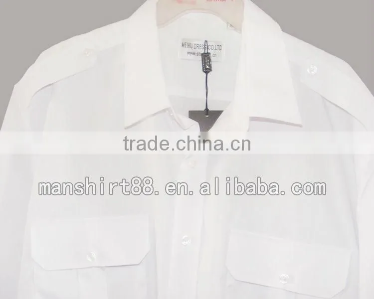 100%cotton Mens Shirts white casual Regular Fit Mens short Sleeve Shirts With Chest Pockets
