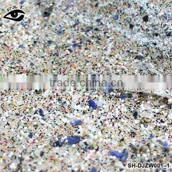 New Designs Hot fix rhinestone mesh iron on crystal mesh trim epoxy stones mixed design for garment