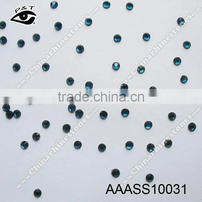 Hot fix rhinestone 3mm ss10 montana color loose crystals beads for clothing