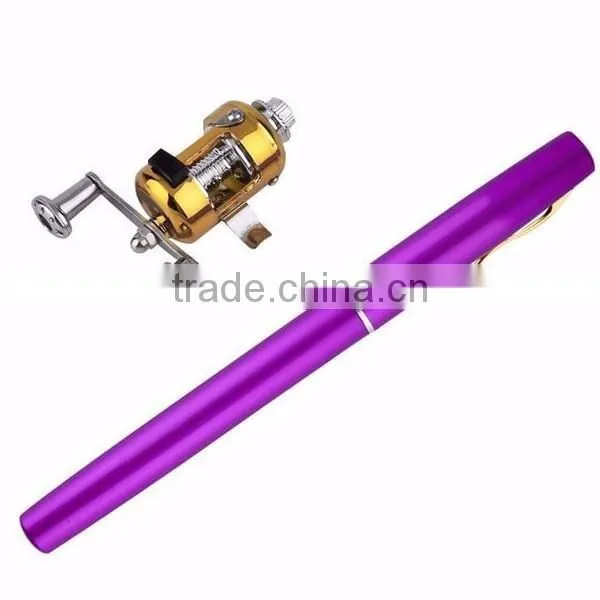Aluminum Alloy Ice Fishing Rod with Baitcasting Reel fishing-tackle Pocket Pen Fishing Rod