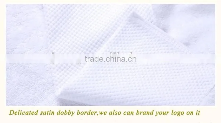 China factory wholesale white embroidery logo face hotel towel