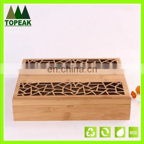 Pretty pattern hollow custom logo printing wooden box Packaging Box