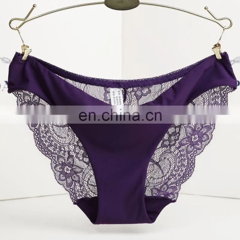 Women's Sexy lace panties seamless cotton breathable panty Hollow briefs Plus Size underwear