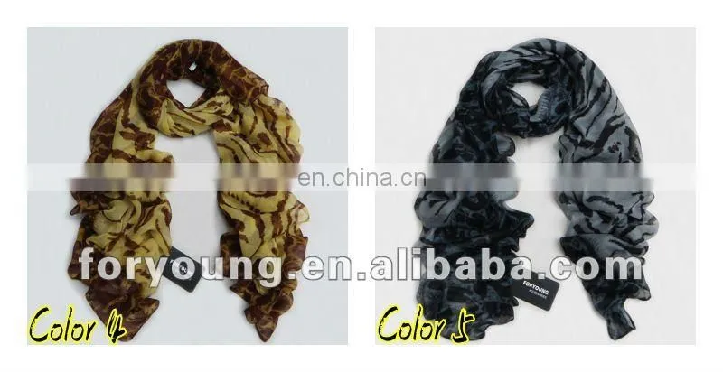 fashion zebra red leopard print scarf
