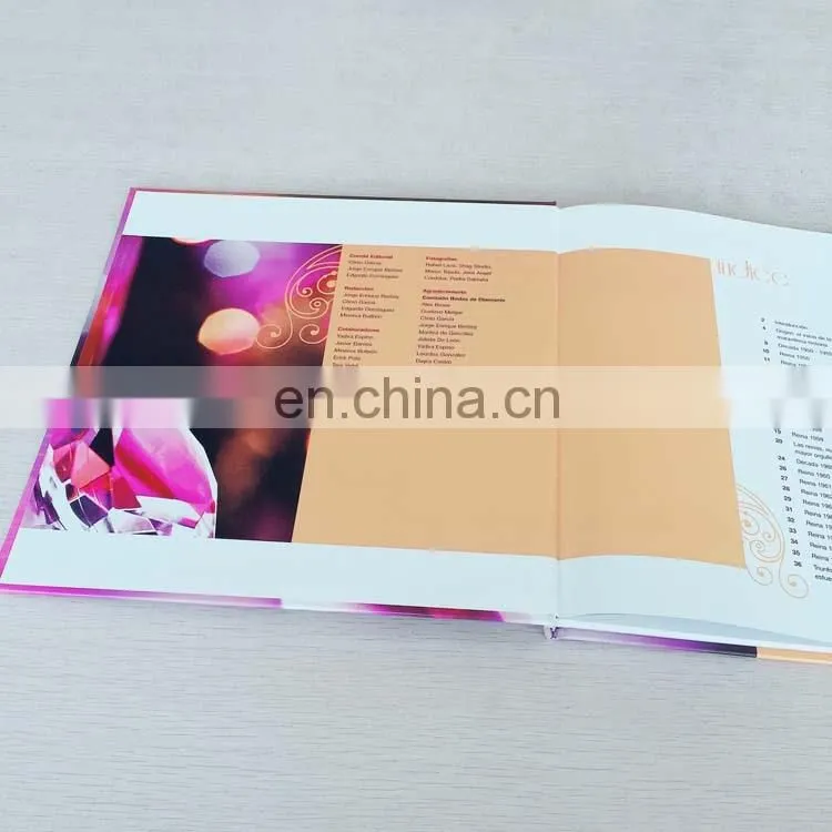 Guangzhou book supplier colorful art paper jewelry product catalog book printing hardcover book printing