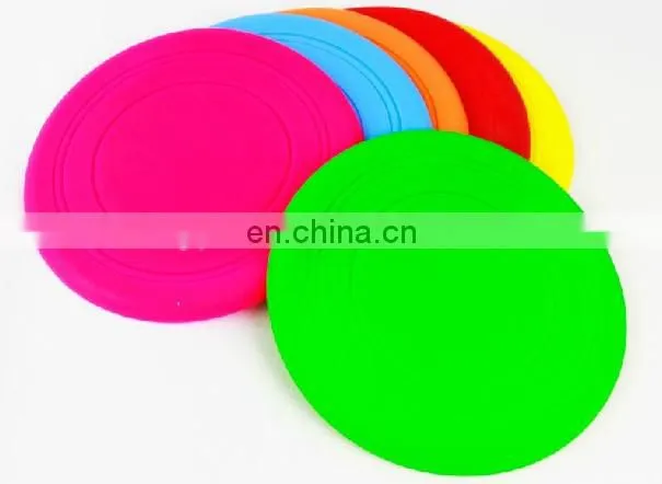 2014 Super Soft Colorful Rubber Frisbee Eco-friendly Material Training Dog toy
