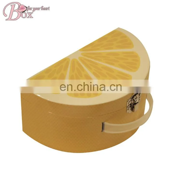 New Design Orange Shaped Cute Cardboard Suitcase Box Wholesale