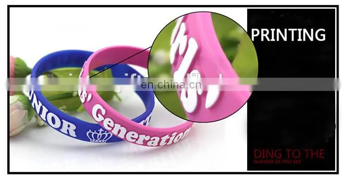 Printed Technique Europe Regional Feature glowing silicone bracelet