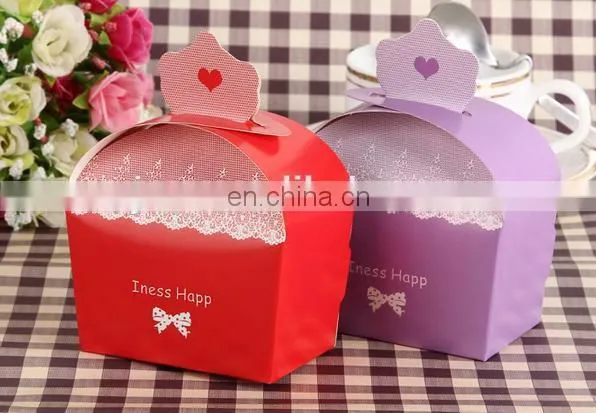 2015 unique paperboard paper foldable sweet paper cake box packaging
