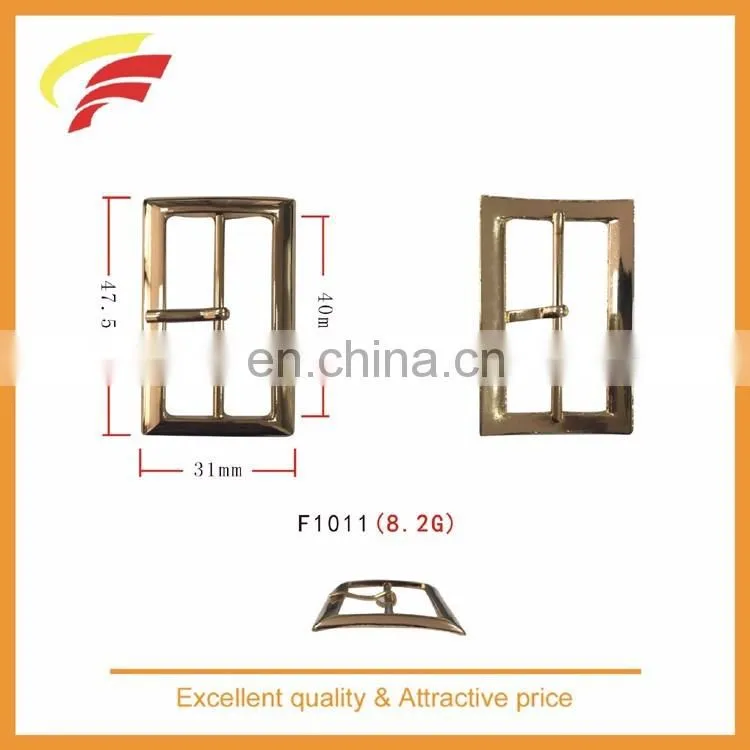zinc alloy square H shape metal tri-glide adjustable pin buckle for bag belt and coat