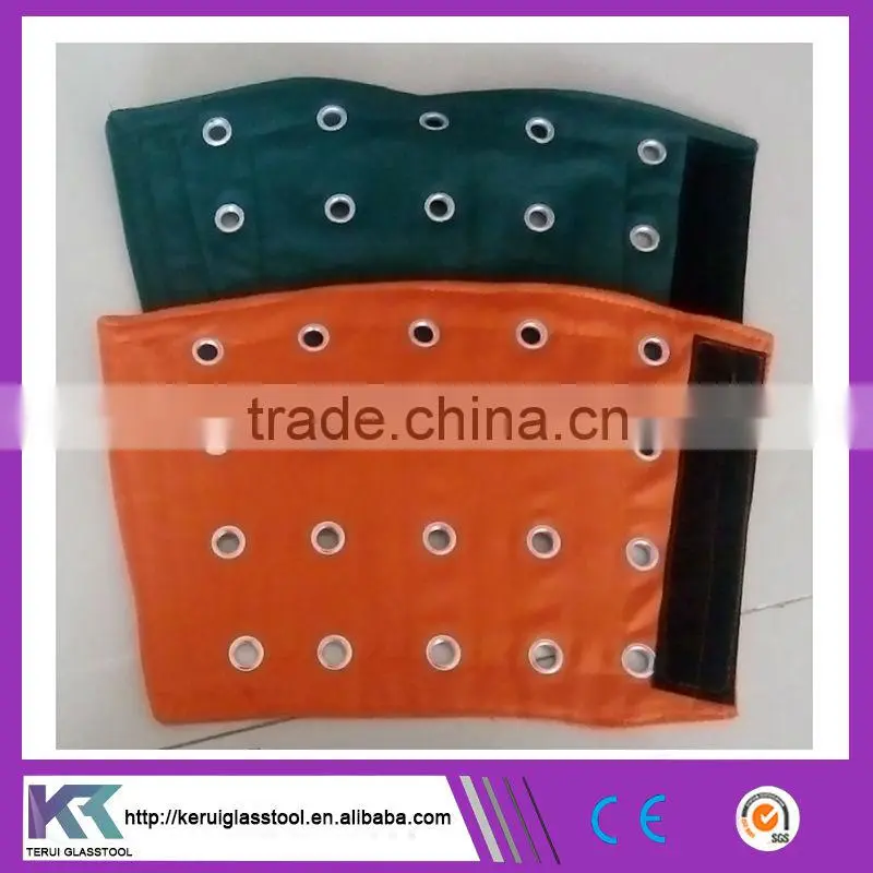 Knitting fabric orange color chemical protective wrist with copper sheet (V048)