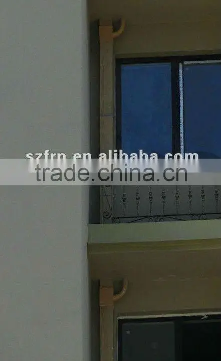 High quality plastic rainwater gutter pipes and fittings FRP