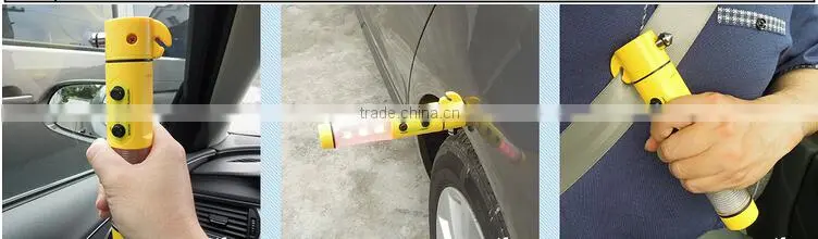 Factory Safety Signal Flashlight 4 in 1 Car Emergency Hammer