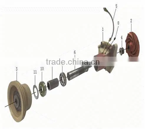 Diesel engine WD615 auto parts water pump