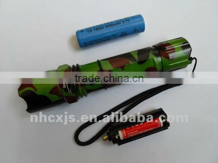 High Power LED Camouflage Flashlight Zoom Flashlight