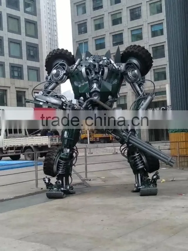 iron motif robot man for shopping mall