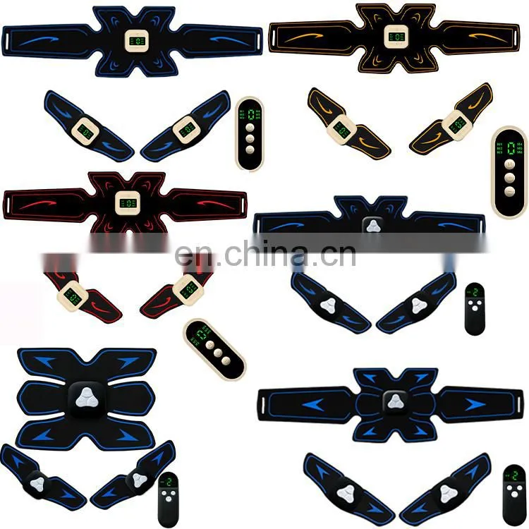 ABS Abdominal Muscle Trainer EMS Stimulator Toning Belt Smart Fit Training Set