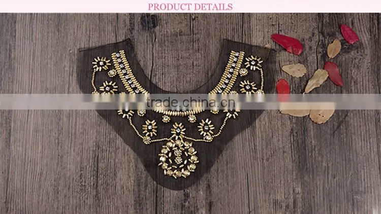 High end crochet lace white shirt collar designs