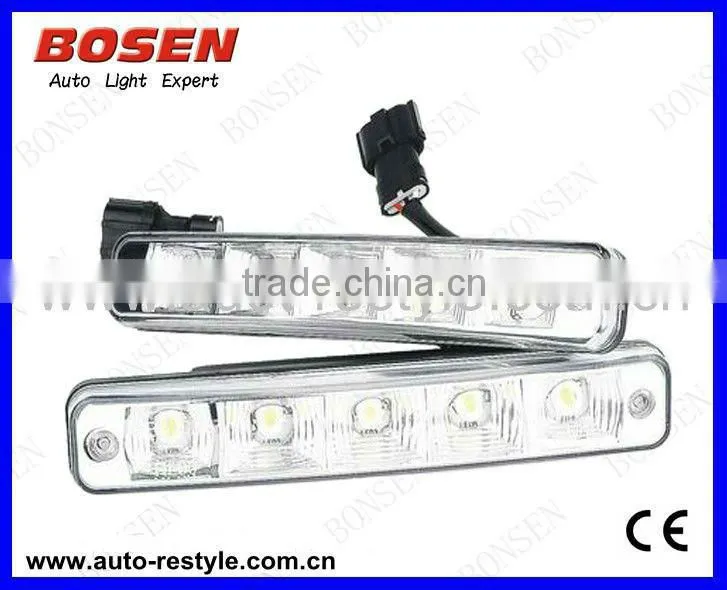 10w led daytime running light DRL Automatic switch on/off BOS-008A1 900LM 1W*5LED*2