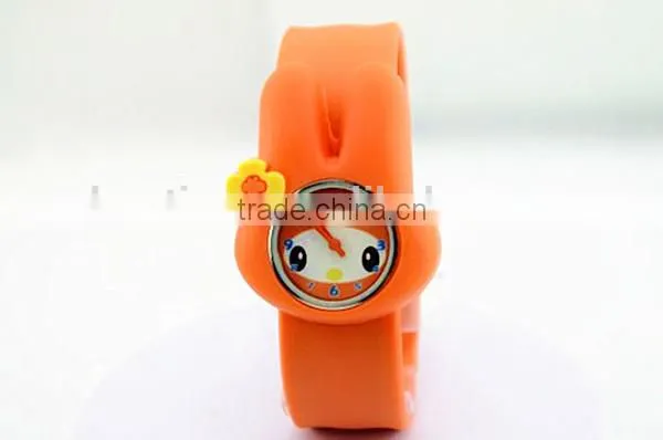 cartoon rabbit design slap watch cheap wholesale kids slap watches silicone slap watch
