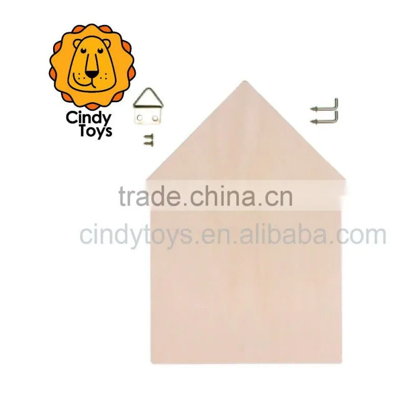 DIY Wooden Craft key holder House 1 pcs for Kids