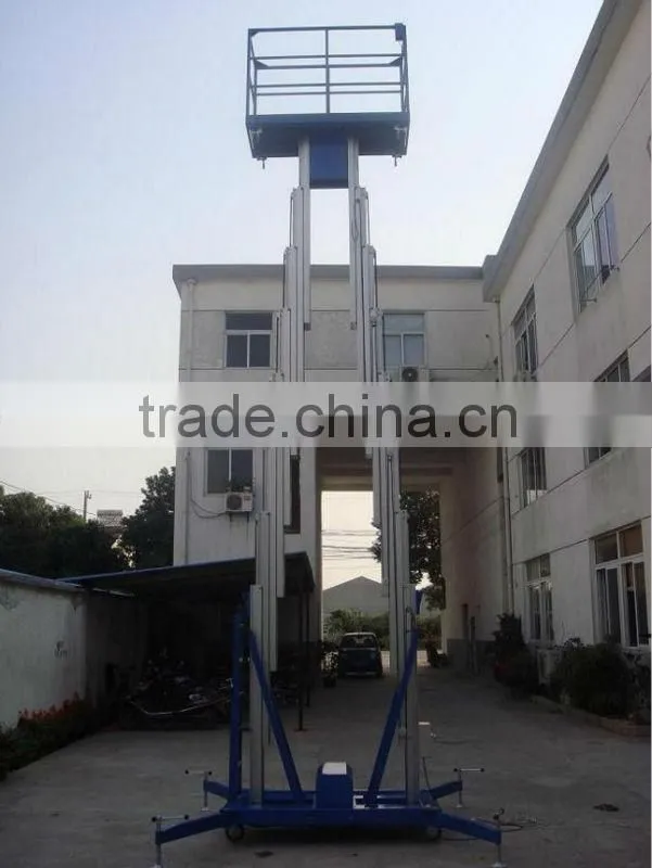 single post mobile hydraulic electric aluminum man telescopic lift