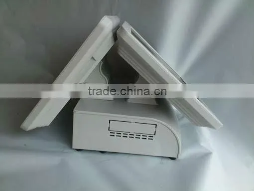 DTK-POS1578 Factory Supply Low Cost 15 inch Touch Screen White Color Dual POS
