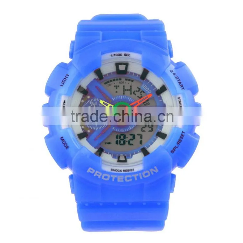 LP1369 Cheapest digital with 3 hands movement pu bracelet male watch