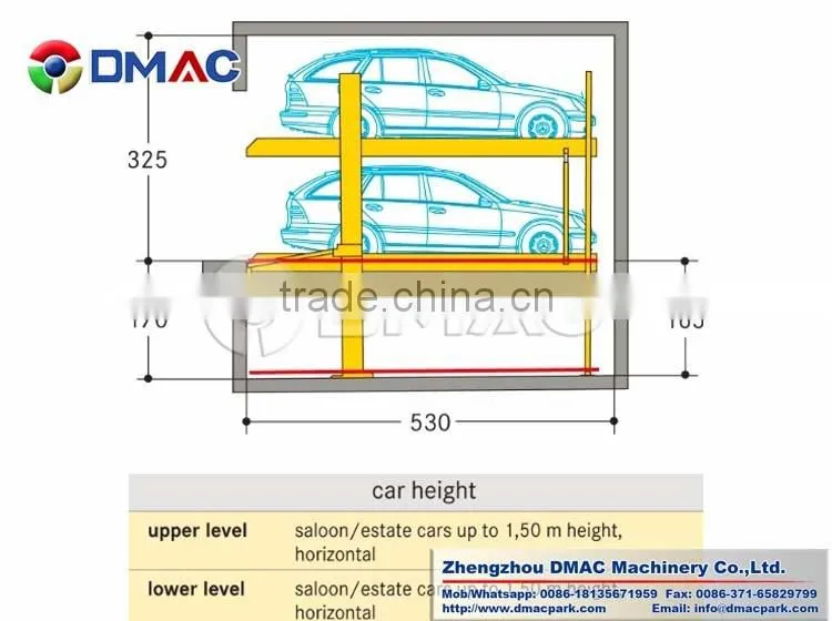 plc control car parking system pit